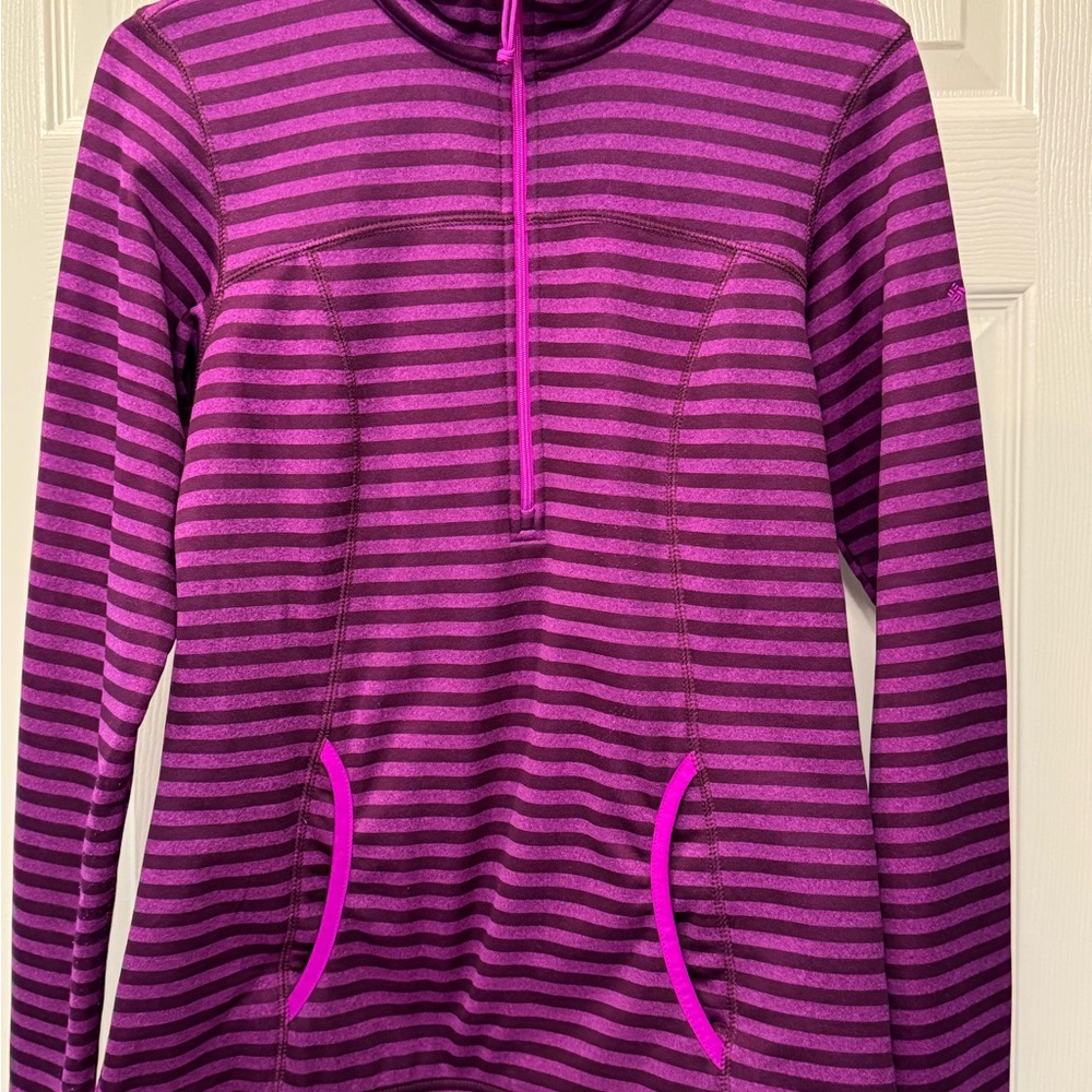 Columbia Fleece Purple Striped Top
